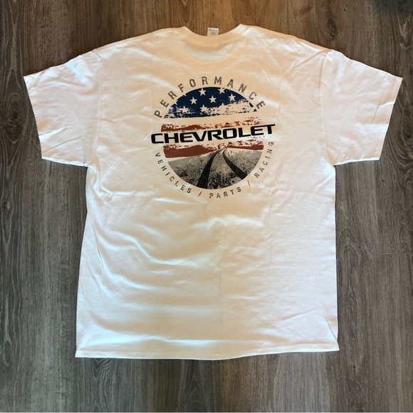 VINTAGE Gildan Chevrolet Performance Racing White Tshirt Size XL - Picture 3 of 7